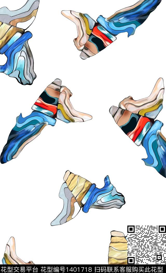 民族风花卉创意数码印花华亿平台下载（图片编号: 1401718） - 瓦栏（Walan）