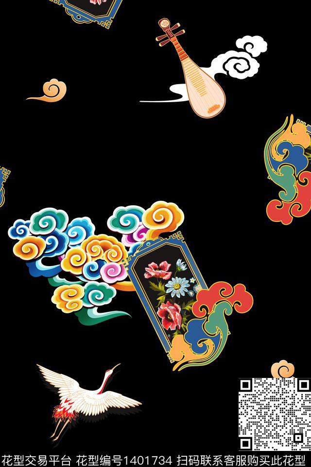 数码华亿平台女装旗袍数码印花华亿平台下载（图片编号: 1401734） - 瓦栏（Walan）