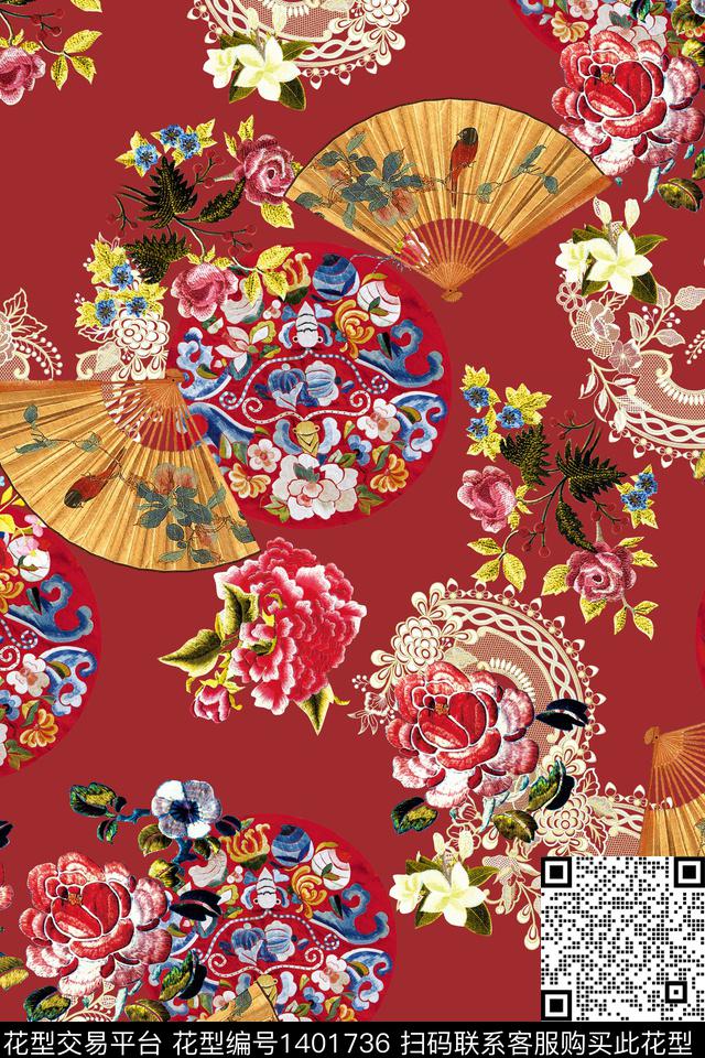 数码华亿平台女装旗袍数码印花华亿平台下载（图片编号: 1401736） - 瓦栏（Walan）
