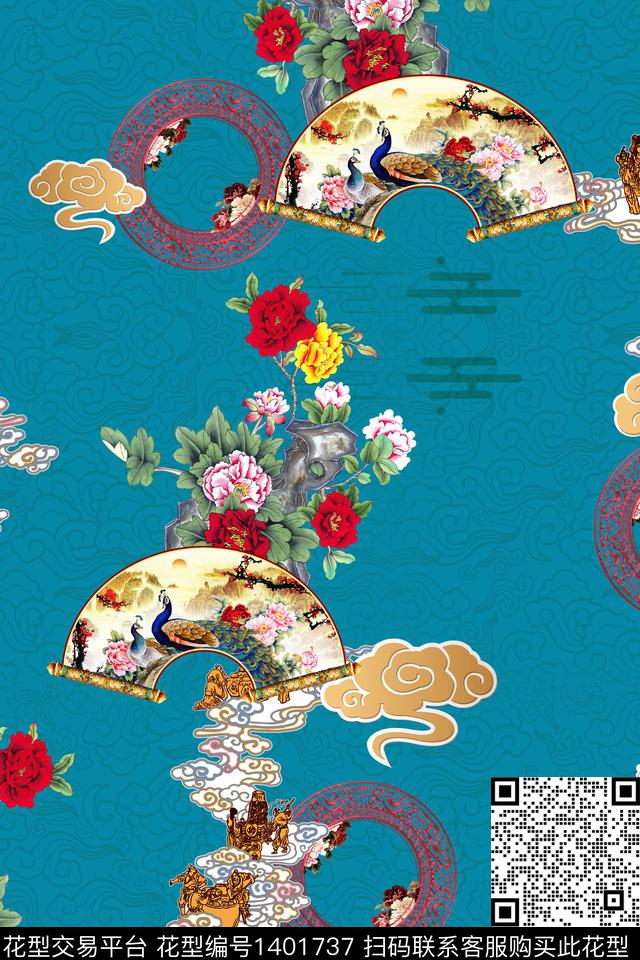 数码华亿平台女装旗袍数码印花华亿平台下载（图片编号: 1401737） - 瓦栏（Walan）