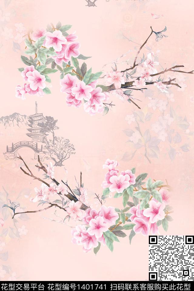 数码华亿平台女装旗袍数码印花华亿平台下载（图片编号: 1401741） - 瓦栏（Walan）