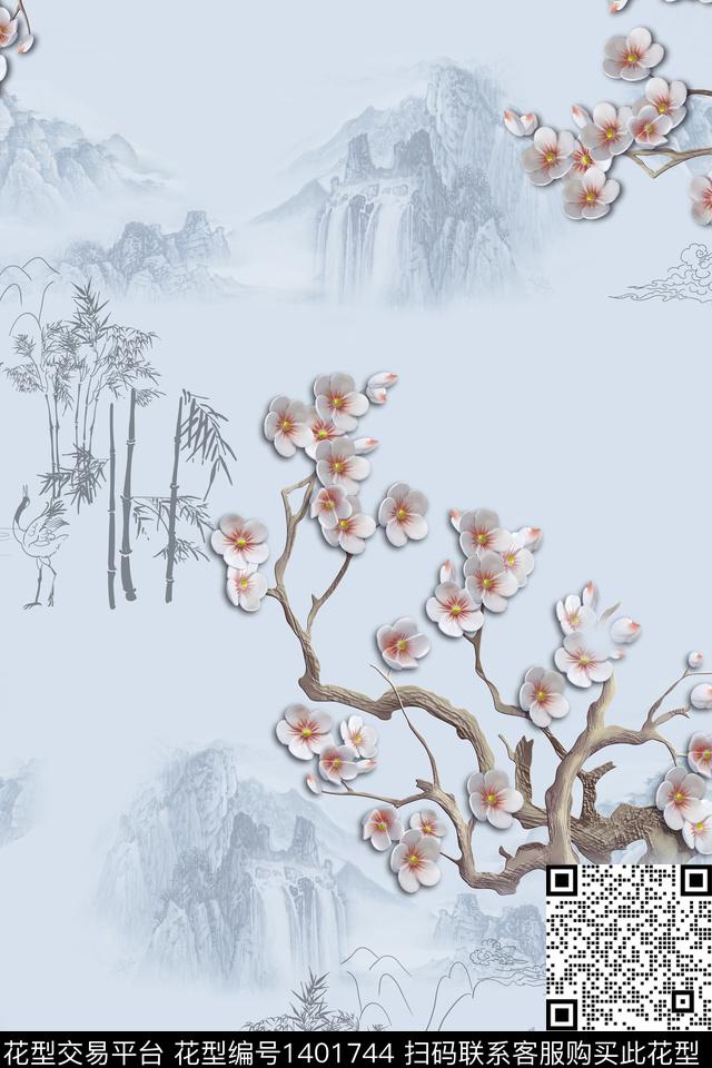 数码华亿平台女装旗袍数码印花华亿平台下载（图片编号: 1401744） - 瓦栏（Walan）