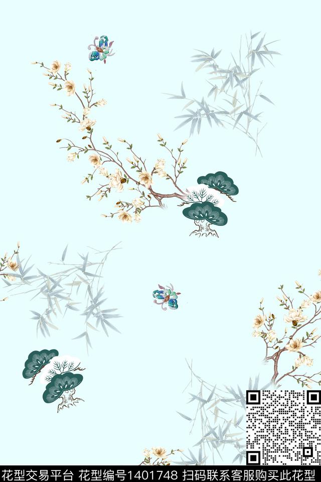 数码华亿平台女装旗袍数码印花华亿平台下载（图片编号: 1401748） - 瓦栏（Walan）