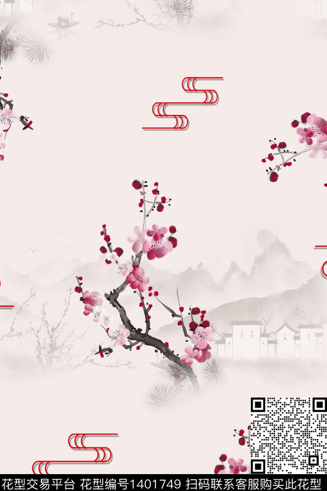 数码华亿平台女装旗袍数码印花华亿平台下载（图片编号: 1401749） - 瓦栏（Walan）