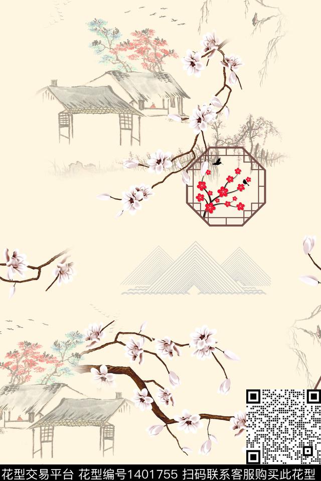 数码华亿平台女装旗袍数码印花华亿平台下载（图片编号: 1401755） - 瓦栏（Walan）