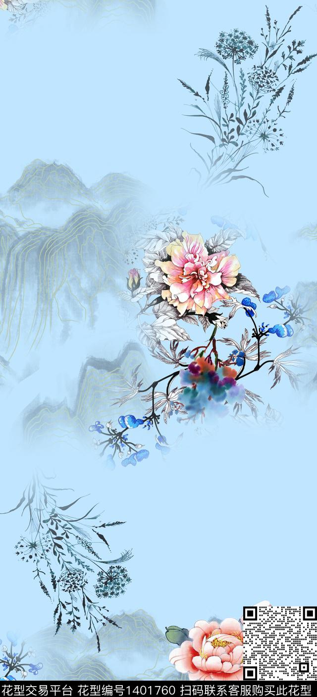 数码华亿平台女装旗袍数码印花华亿平台下载（图片编号: 1401760） - 瓦栏（Walan）