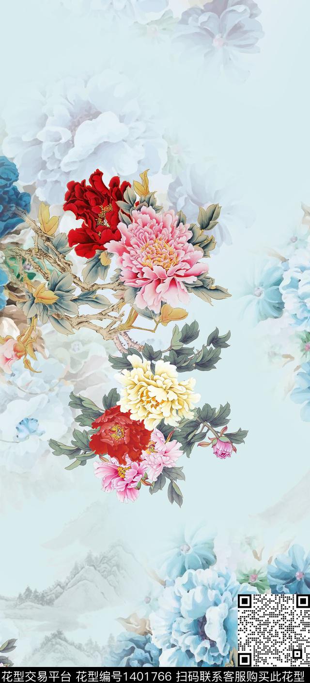 数码华亿平台女装旗袍数码印花华亿平台下载（图片编号: 1401766） - 瓦栏（Walan）