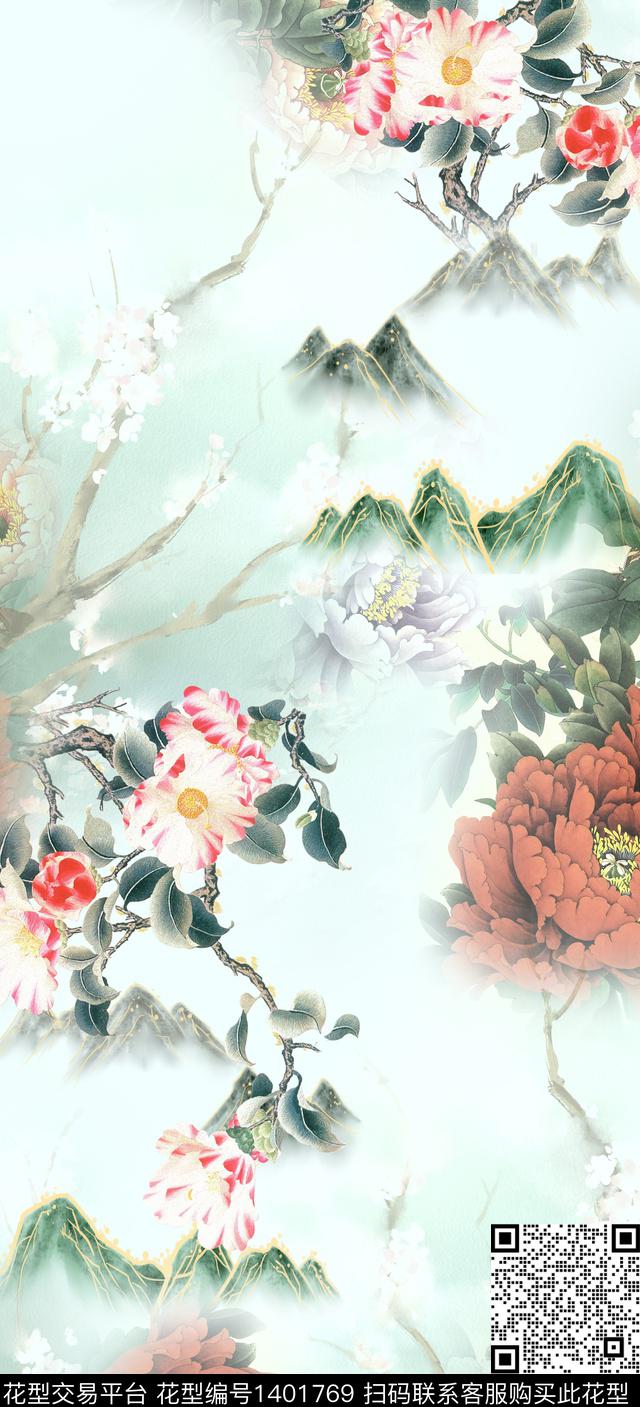 数码华亿平台女装旗袍数码印花华亿平台下载（图片编号: 1401769） - 瓦栏（Walan）