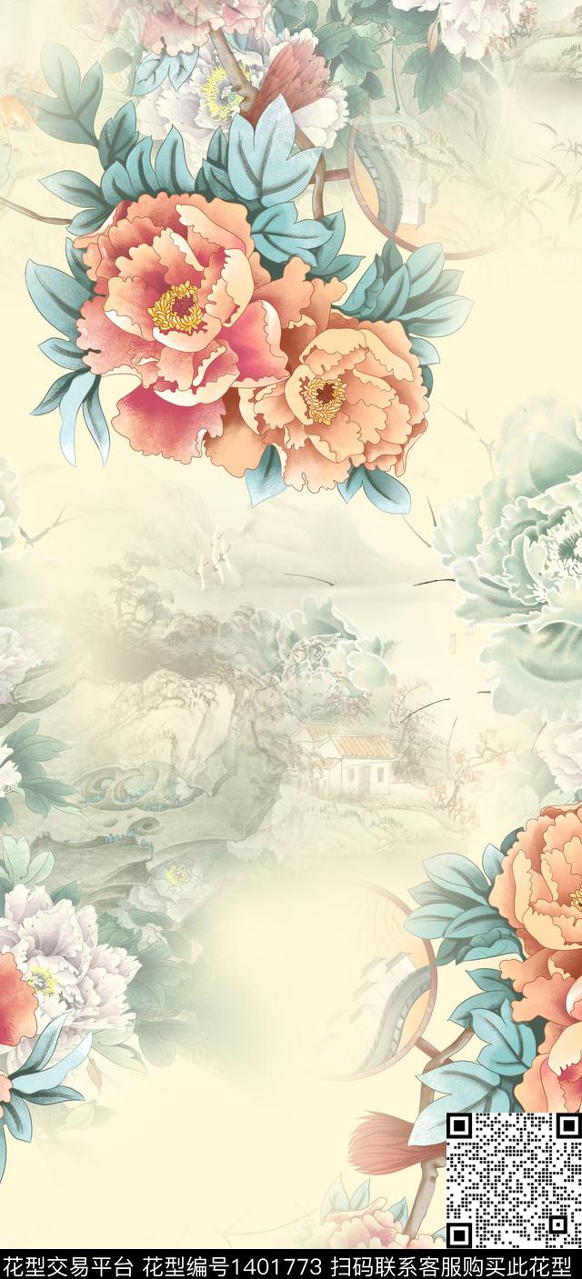 数码华亿平台女装旗袍数码印花华亿平台下载（图片编号: 1401773） - 瓦栏（Walan）