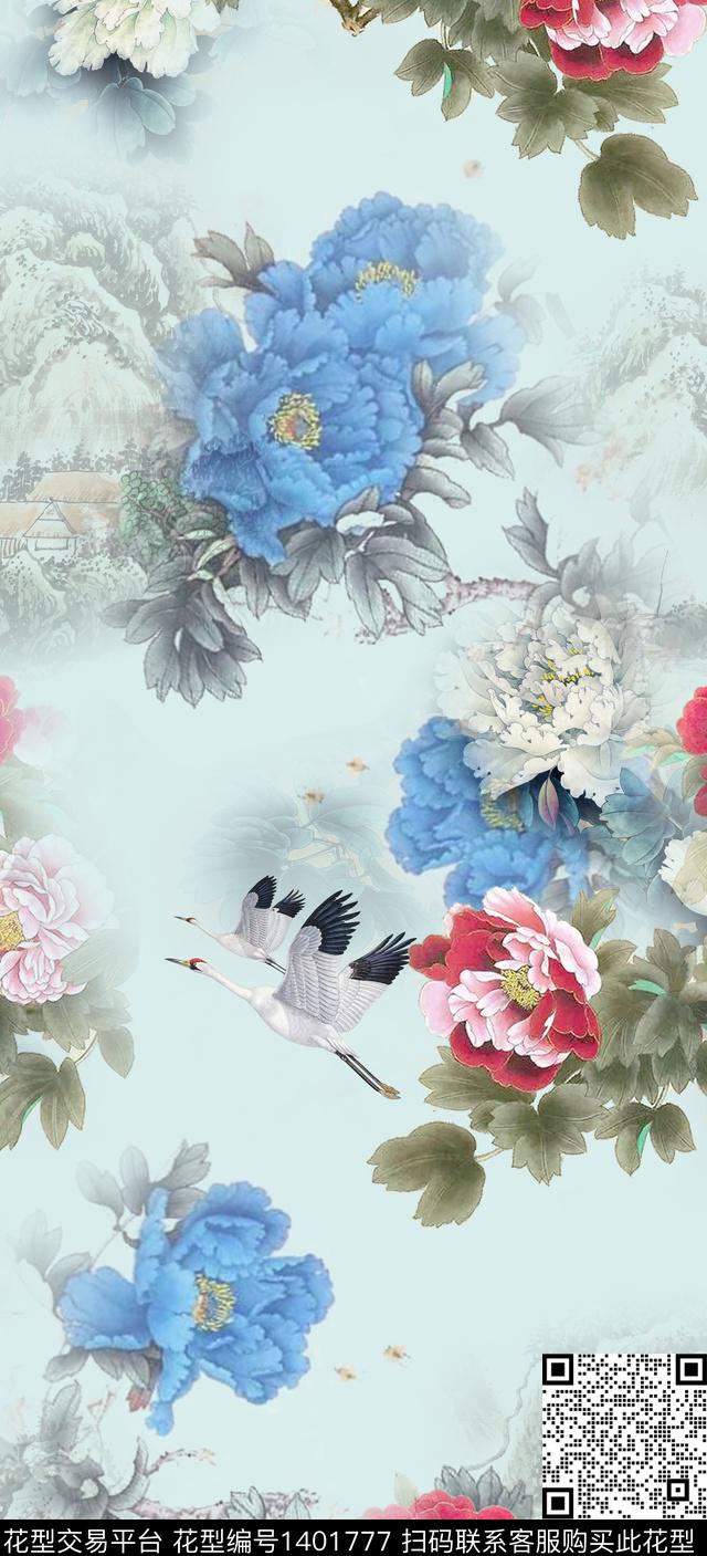 数码华亿平台女装旗袍数码印花华亿平台下载（图片编号: 1401777） - 瓦栏（Walan）