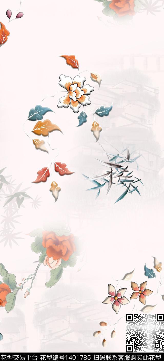 数码华亿平台女装旗袍数码印花华亿平台下载（图片编号: 1401785） - 瓦栏（Walan）