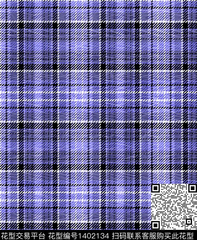 时尚简约格子数码印花华亿平台下载（图片编号: 1402134） - 瓦栏（Walan）