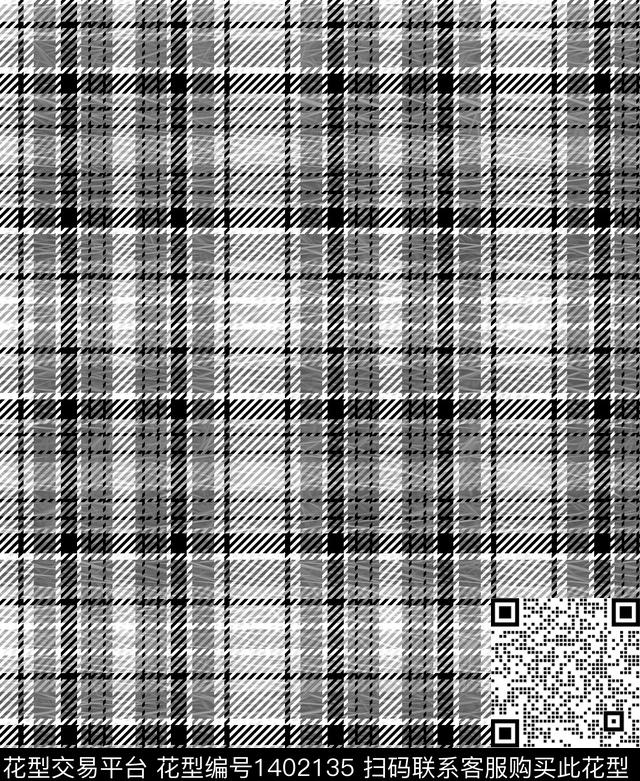 时尚简约格子数码印花华亿平台下载（图片编号: 1402135） - 瓦栏（Walan）