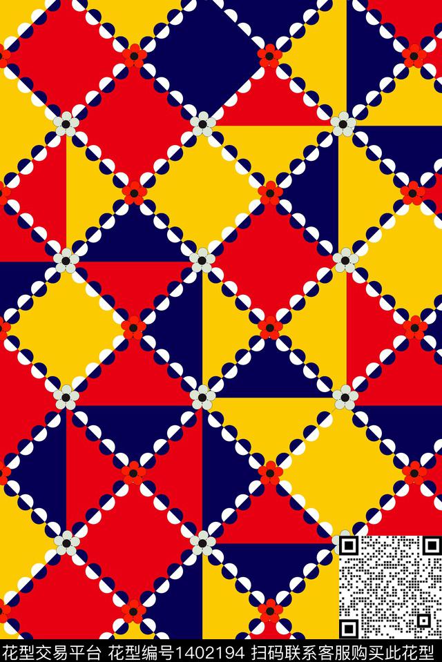 几何大牌风波点传统印花华亿平台下载（图片编号: 1402194） - 瓦栏（Walan）