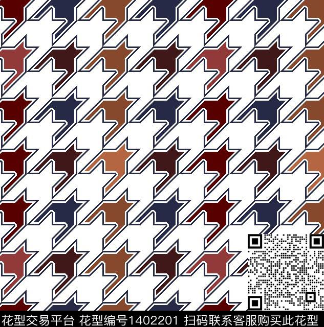 时尚简约格子传统印花华亿平台下载（图片编号: 1402201） - 瓦栏（Walan）