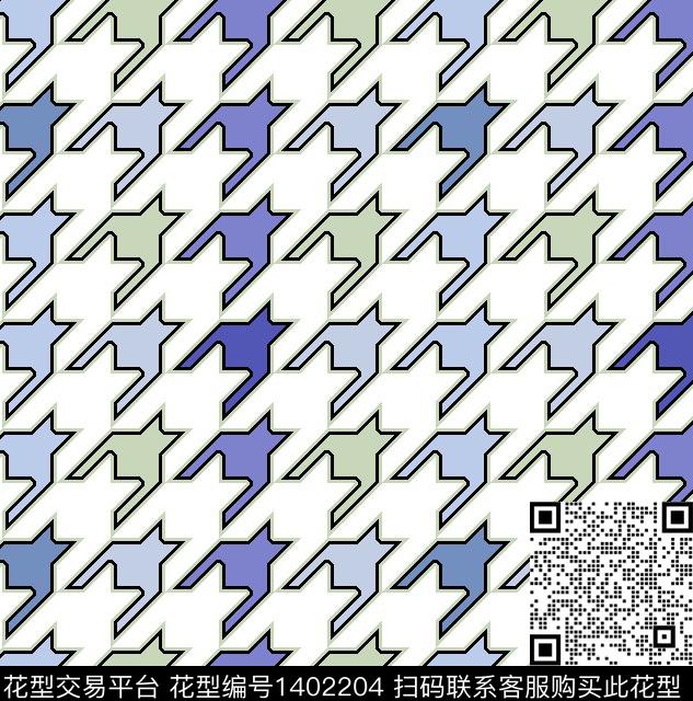 时尚简约格子传统印花华亿平台下载（图片编号: 1402204） - 瓦栏（Walan）