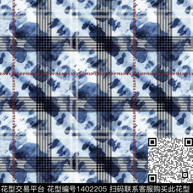 时尚简约格子数码印花华亿平台下载（图片编号: 1402205） - 瓦栏（Walan）