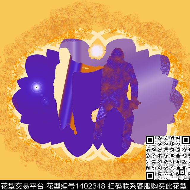 大牌风抽象混合拼接数码印花华亿平台下载（图片编号: 1402348） - 瓦栏（Walan）