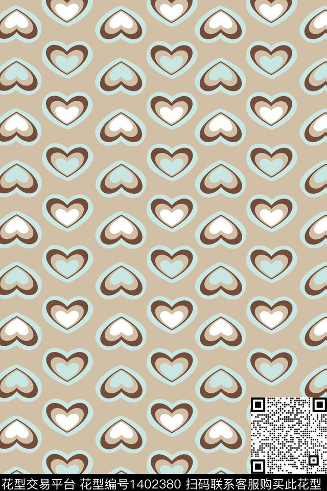 童装格子爱心传统印花华亿平台下载（图片编号: 1402380） - 瓦栏（Walan）