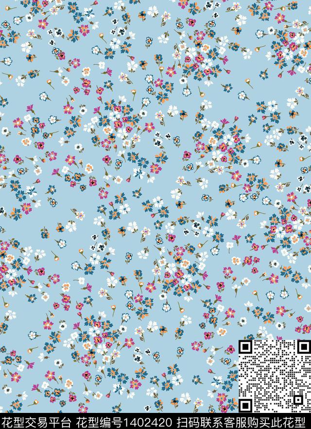 绿植树叶数码华亿平台花卉数码印花华亿平台下载（图片编号: 1402420） - 瓦栏（Walan）