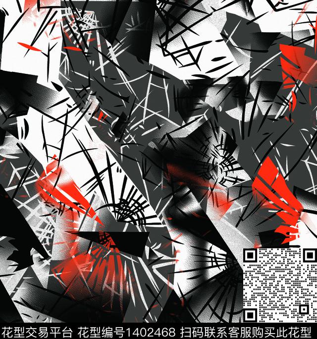 几何男装满版花大牌风传统印花华亿平台下载（图片编号: 1402468） - 瓦栏（Walan）