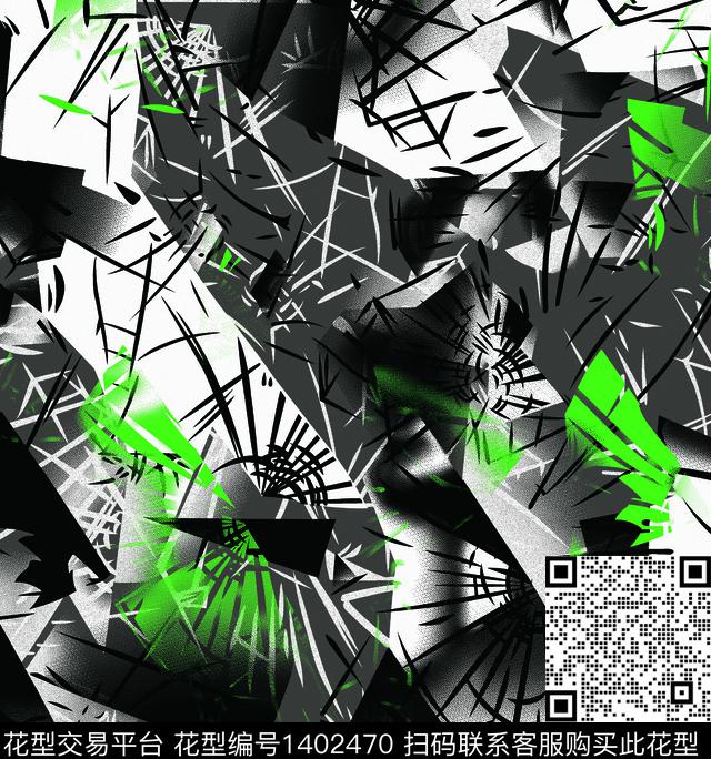 几何男装满版花大牌风传统印花华亿平台下载（图片编号: 1402470） - 瓦栏（Walan）