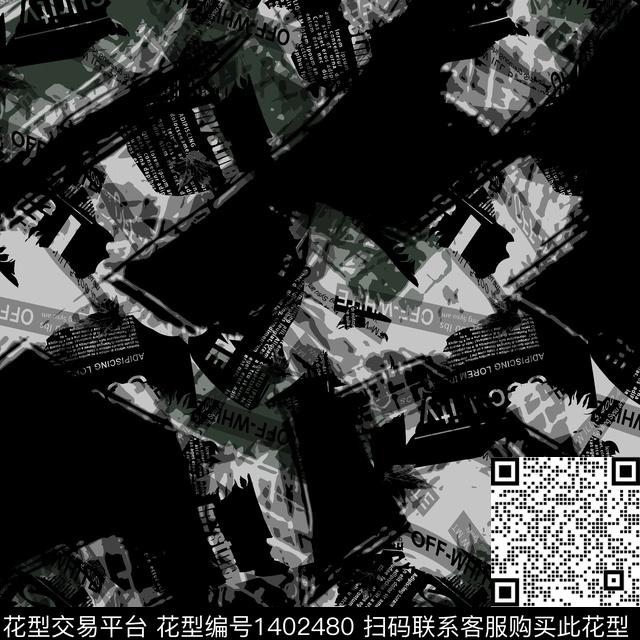 几何男装满版花大牌风传统印花华亿平台下载（图片编号: 1402480） - 瓦栏（Walan）