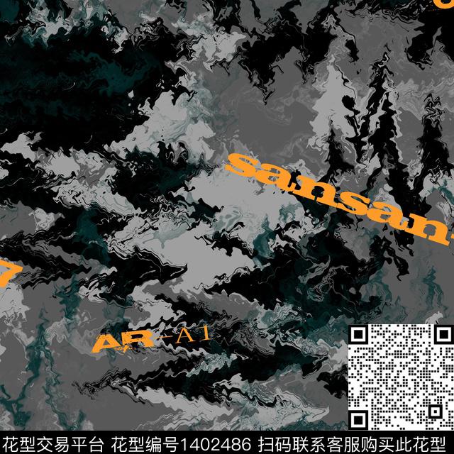 几何男装满版花大牌风传统印花华亿平台下载（图片编号: 1402486） - 瓦栏（Walan）