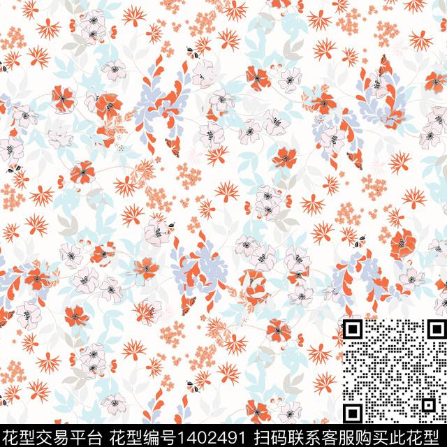 绿植树叶大牌风小清新数码印花华亿平台下载（图片编号: 1402491） - 瓦栏（Walan）