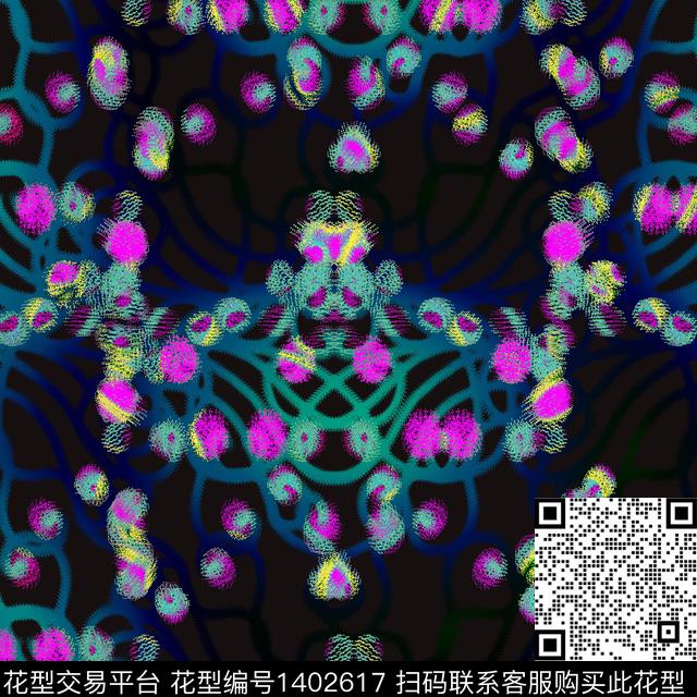 民族风混合拼接条纹数码印花华亿平台下载（图片编号: 1402617） - 瓦栏（Walan）