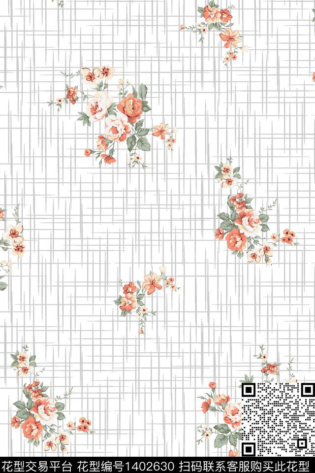 几何定位格子大牌风传统印花华亿平台下载（图片编号: 1402630） - 瓦栏（Walan）