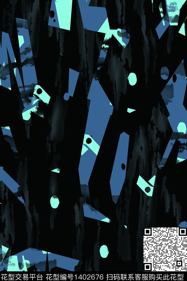 几何男装满版花大牌风传统印花华亿平台下载（图片编号: 1402676） - 瓦栏（Walan）