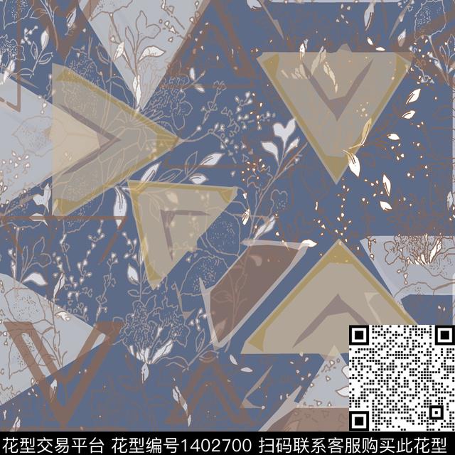 几何字母大牌风传统印花华亿平台下载（图片编号: 1402700） - 瓦栏（Walan）