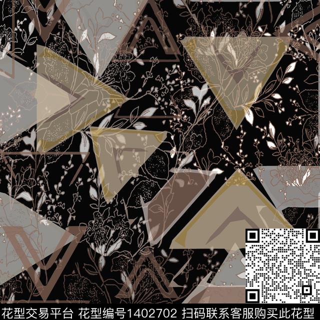 几何字母大牌风传统印花华亿平台下载（图片编号: 1402702） - 瓦栏（Walan）