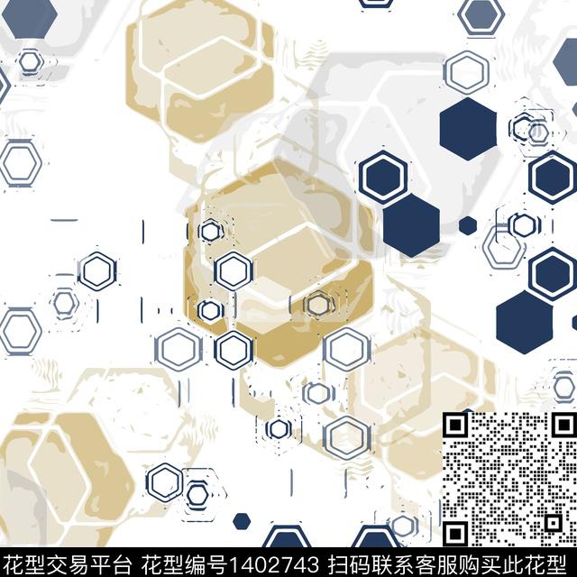 几何字母大牌风传统印花华亿平台下载（图片编号: 1402743） - 瓦栏（Walan）