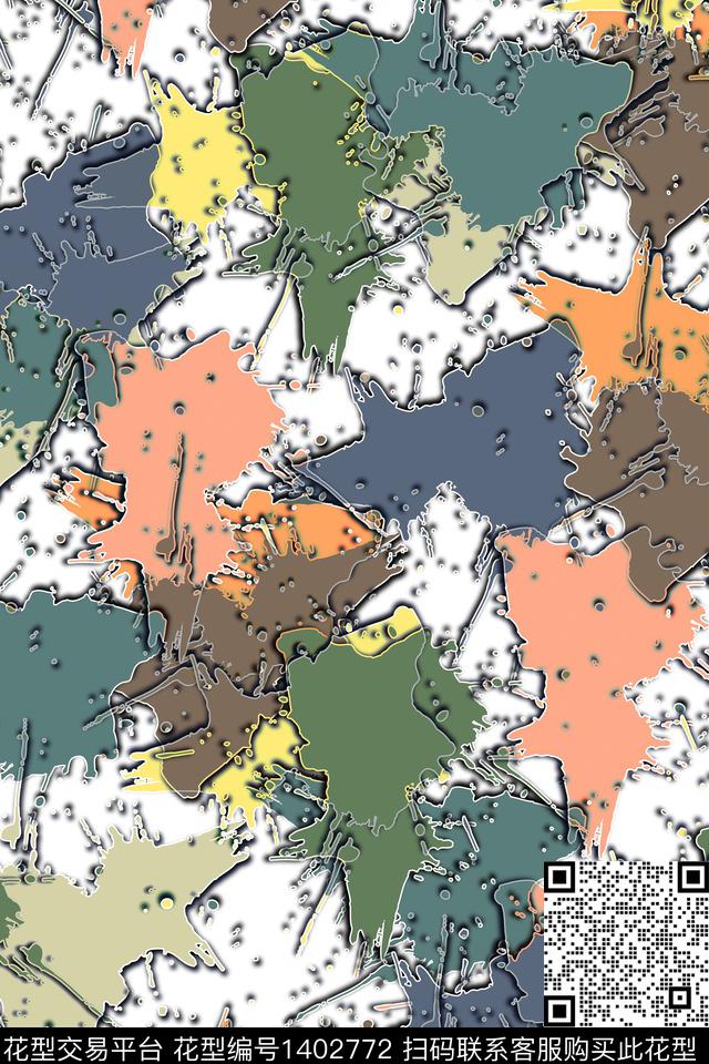 抽象男装家居服户外传统印花华亿平台下载（图片编号: 1402772） - 瓦栏（Walan）