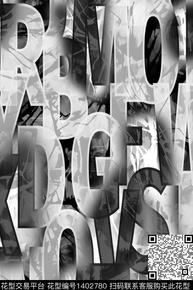 几何字母男装数码印花华亿平台下载（图片编号: 1402780） - 瓦栏（Walan）