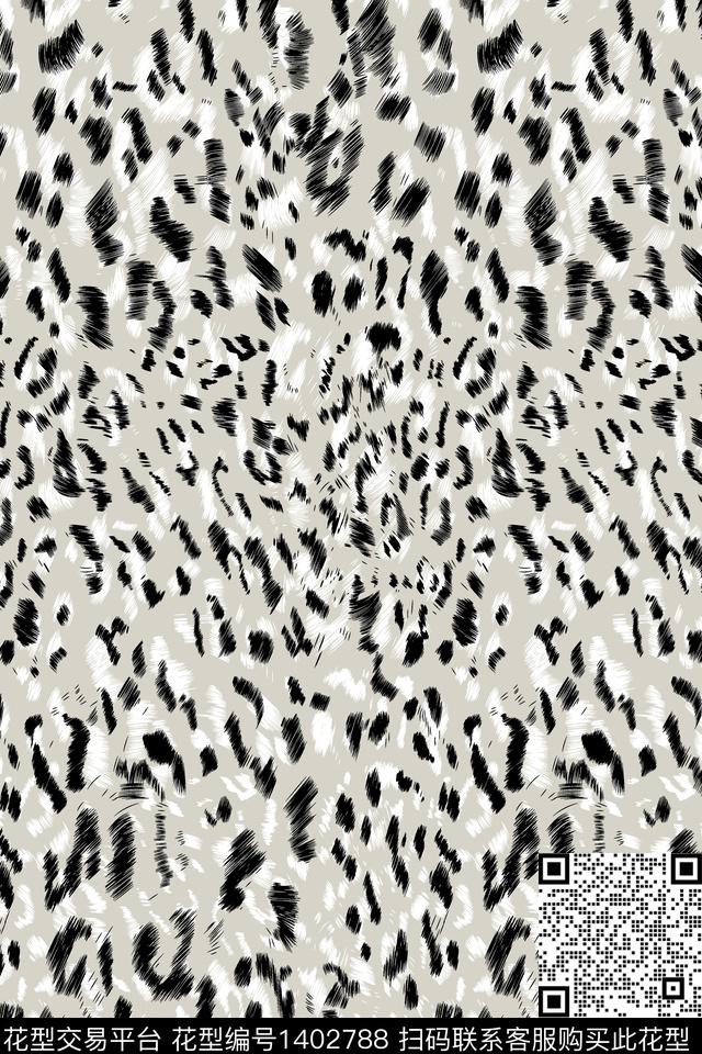 几何豹纹男装数码印花华亿平台下载（图片编号: 1402788） - 瓦栏（Walan）