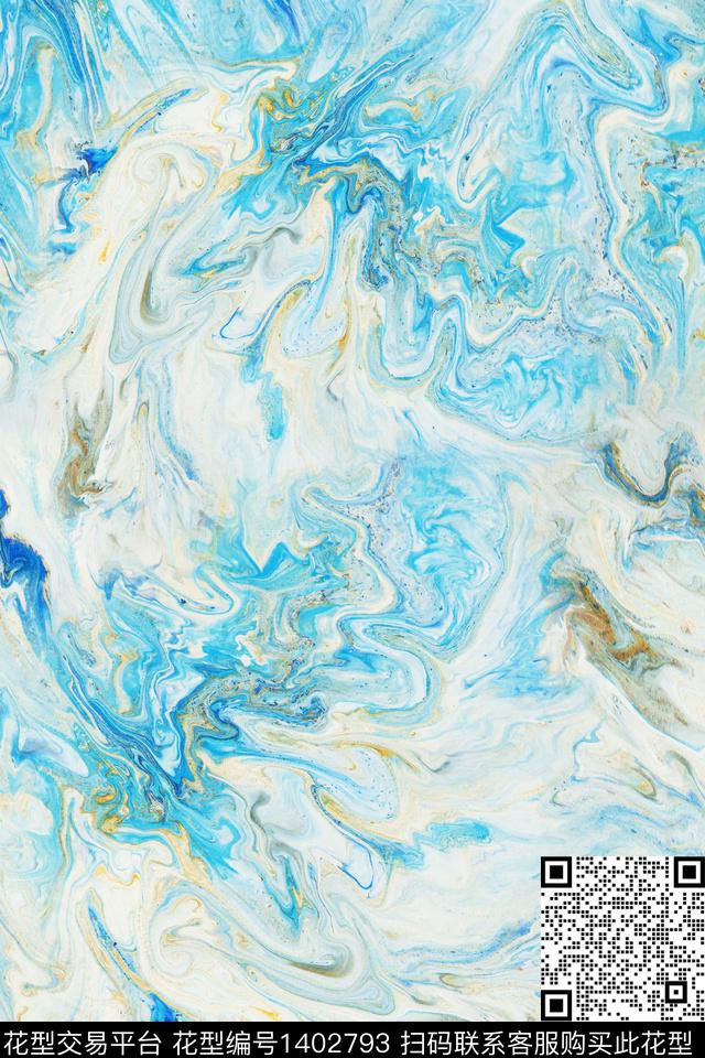时尚肌理扎染华亿平台数码印花华亿平台下载（图片编号: 1402793） - 瓦栏（Walan）