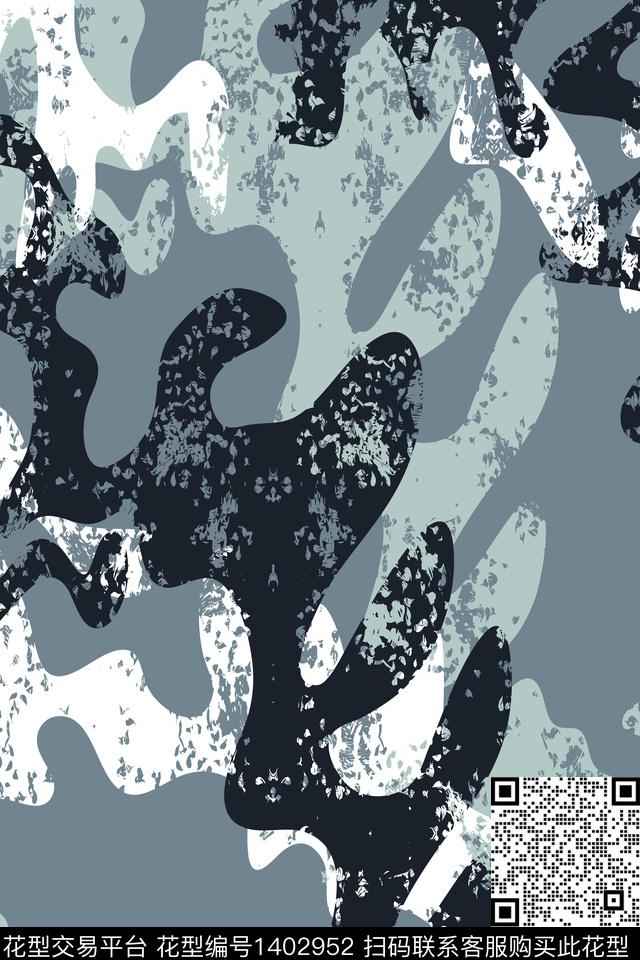 几何男装满版花迷彩传统印花华亿平台下载（图片编号: 1402952） - 瓦栏（Walan）
