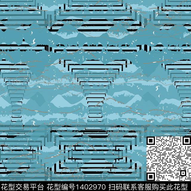 几何大牌风条纹传统印花华亿平台下载（图片编号: 1402970） - 瓦栏（Walan）