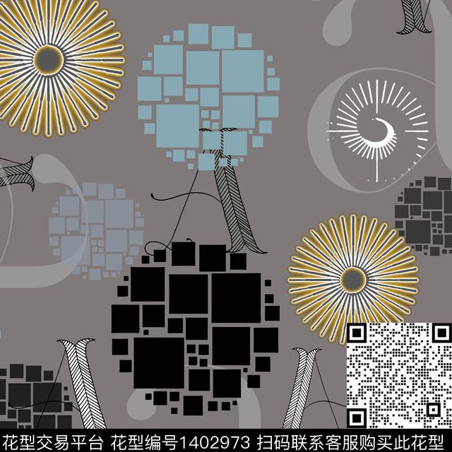 几何字母大牌风传统印花华亿平台下载（图片编号: 1402973） - 瓦栏（Walan）