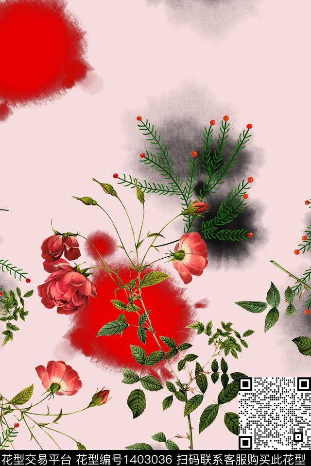 连衣裙中国风古风传统印花华亿平台下载（图片编号: 1403036） - 瓦栏（Walan）