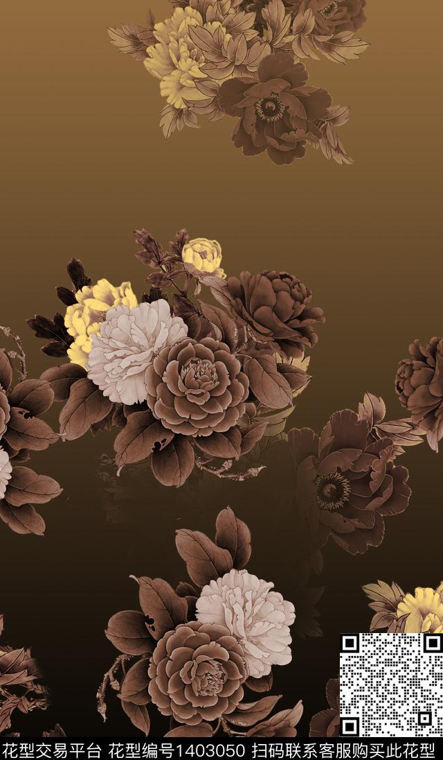 连衣裙中国风传统印花华亿平台下载（图片编号: 1403050） - 瓦栏（Walan）