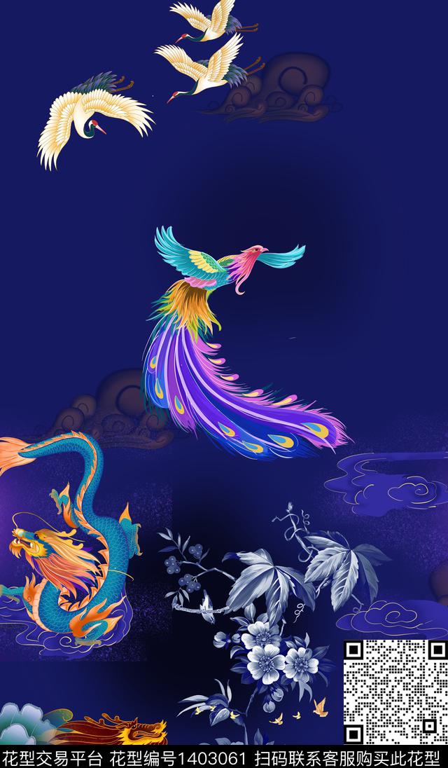 连衣裙中国风传统印花华亿平台下载（图片编号: 1403061） - 瓦栏（Walan）