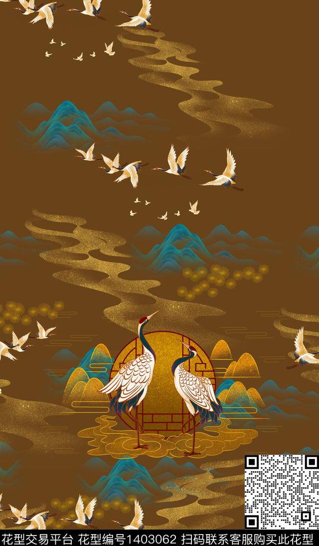 连衣裙中国风传统印花华亿平台下载（图片编号: 1403062） - 瓦栏（Walan）