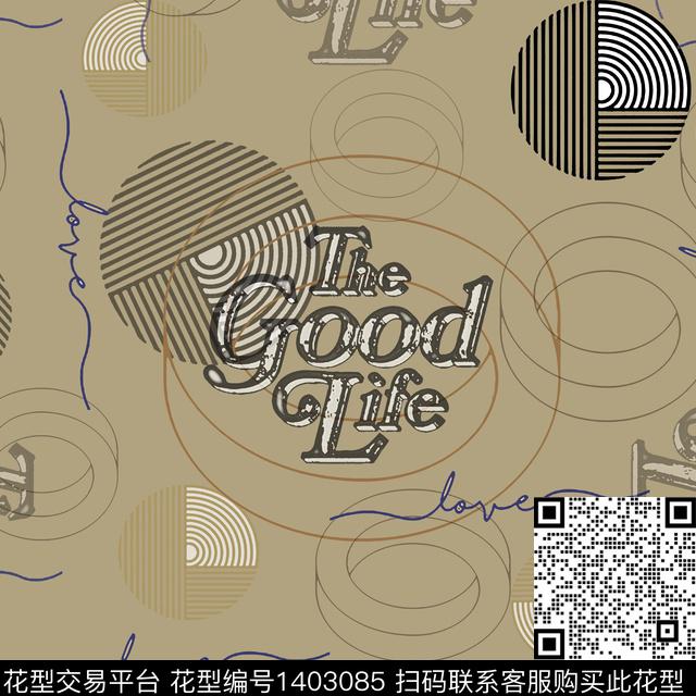 几何字母大牌风传统印花华亿平台下载（图片编号: 1403085） - 瓦栏（Walan）