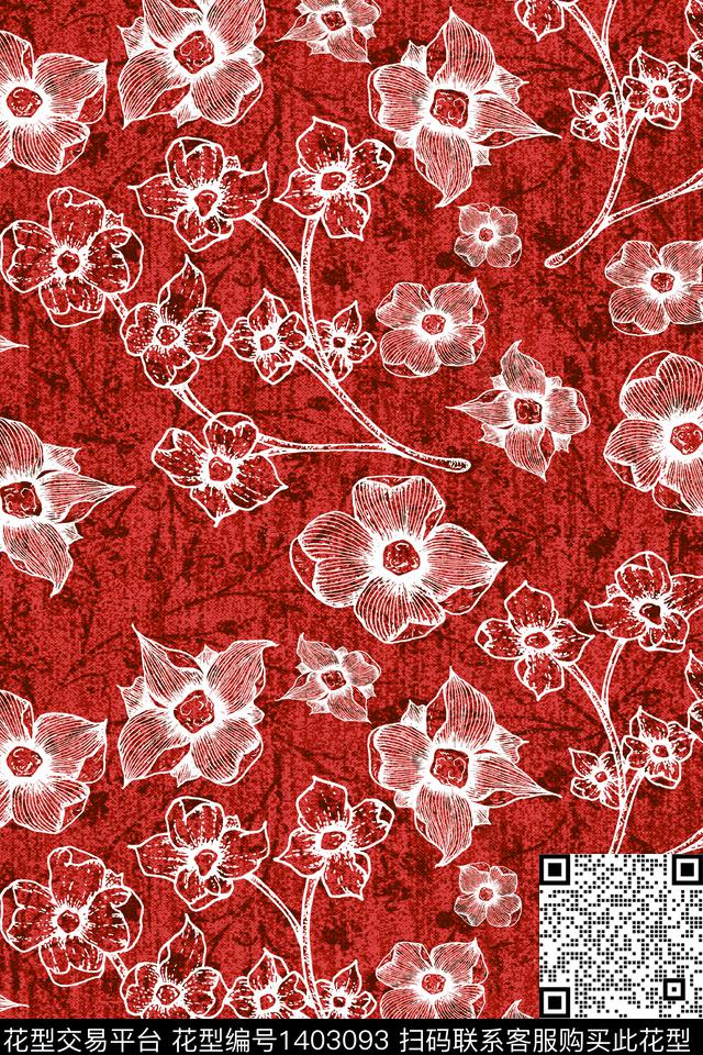 民族风旗袍印花数码印花华亿平台下载（图片编号: 1403093） - 瓦栏（Walan）