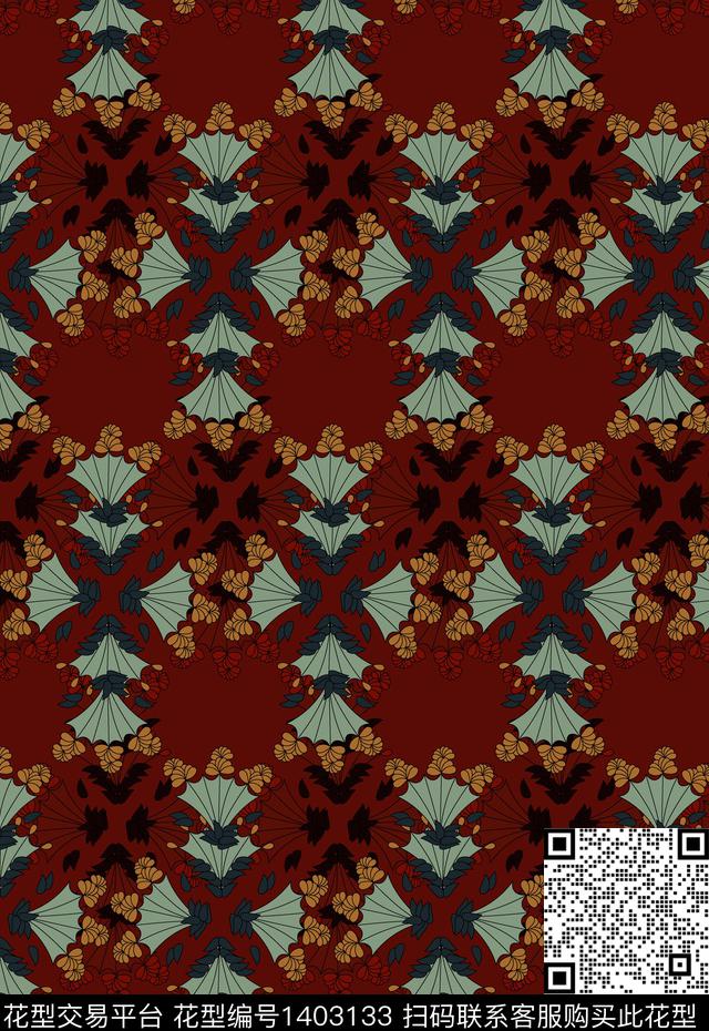 连衣裙女装休闲数码印花华亿平台下载（图片编号: 1403133） - 瓦栏（Walan）