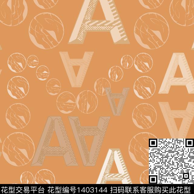 几何字母大牌风传统印花华亿平台下载（图片编号: 1403144） - 瓦栏（Walan）